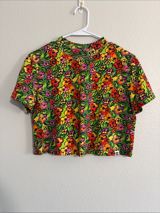 Lucy & Yak Tops - Lucy & Yak Floral Cropped Tee - S